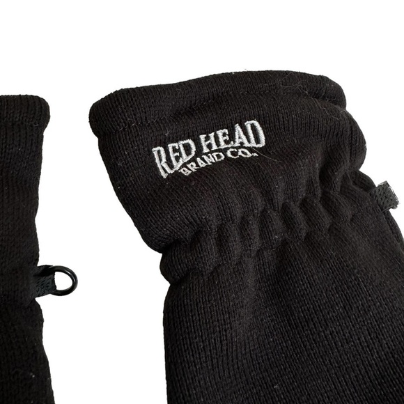 RedHead Knit Winter Gloves, Black, Men's XL - Picture 3 of 7
